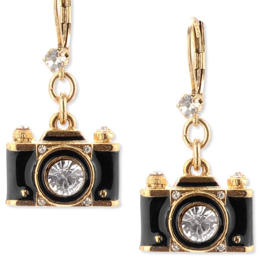 Betsey Johnson Camera Earrings